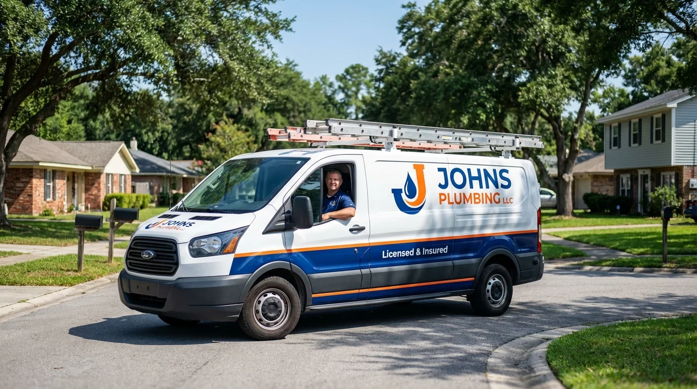 Johns Plumbing LLC service van in Vandergrift, PA