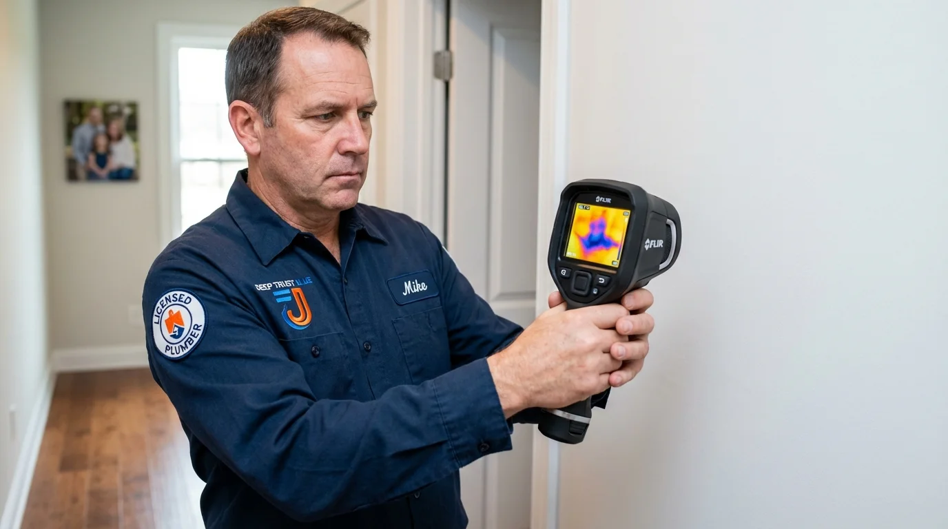 Thermal imaging leak detection by Johns Plumbing LLC in Vandergrift